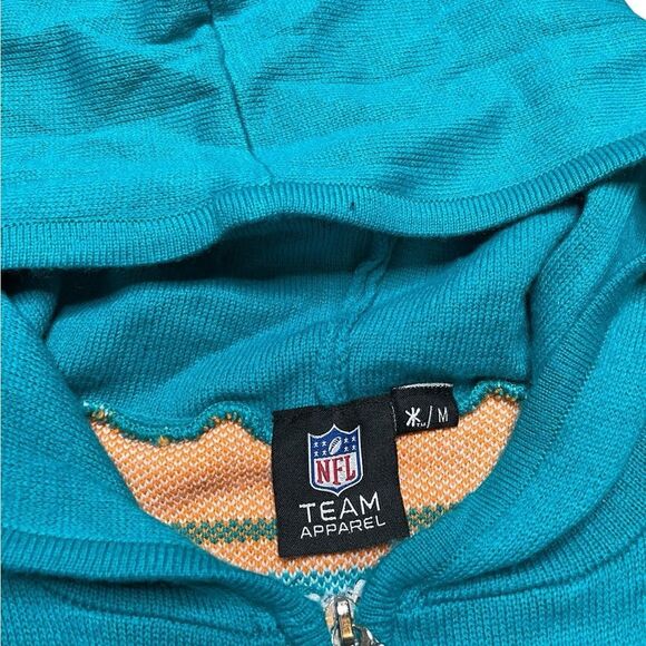 NFL MIAMI DOLPHINS Full Zip Logo Sweater Size Medium Unisex - Picture 8 of 8